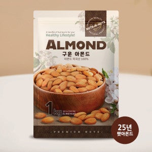 너츠앤너츠 너츠앤너츠 구운아몬드 1kg  미국산 100% 논파렐 엑스트라 NO1
