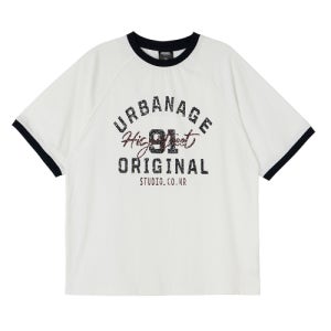 [어반에이지] HIGH STREET 링거 나그랑 오버 반팔 화이트 U5SST09WH