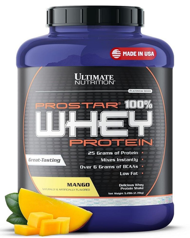<b>Ultimate Nutrition</b> Prostar 분리 유청 단백질 파우더 망고 - 저탄수화물 근육 증가 및 회복을 위한 고단백질 파우더 쉐이크 - 저염 저지방 및 케토 친  2.4