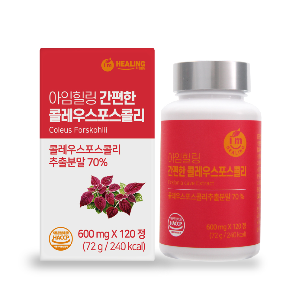 힐링 간편한 <b>콜레우스포스콜리</b> 600mg x 120정