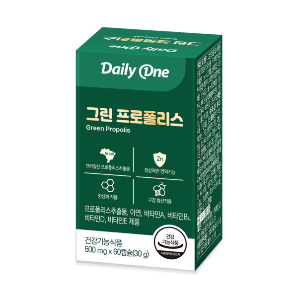 데일리원 그린 <b>프로폴리스</b> 츄어블 브라질 플라보노이드