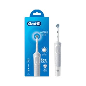 오랄비 [Oral-B] 오랄비 전동칫솔 D100 바이탈리티 초미세모 화이트
