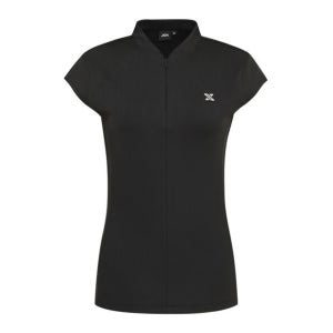 여성 반집업 캡소매 티셔츠(X1TSU6504BK)