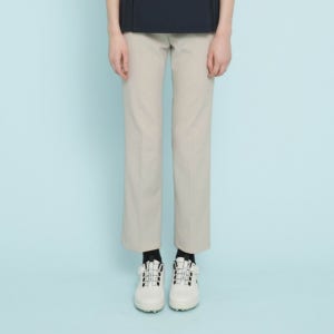 여성 린넨 밴드 부츠컷 팬츠(X2PTU6731BE)