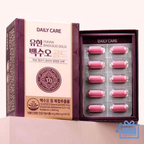유한<b>백수오</b> 60대엄마선물 여성 갱년기 에스트로겐 <b>백수오</b>등<b>복합추출물</b> 60정 똑템