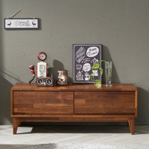 멀바우 원목 미니 선반 낮은 TV 서랍 거실장 1200