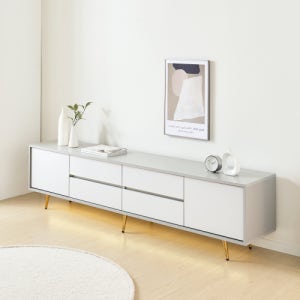 리빙인도무스 블리닝 2200 거실장 티비다이 그레이백