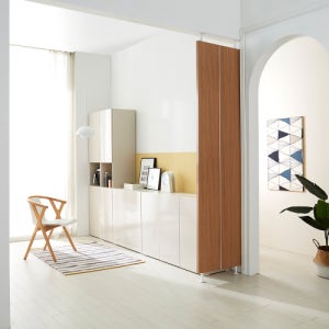 멜던 거실 인테리어 가벽 이동식 우드 파티션장