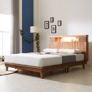 퍼스 원목 평상 저상 호텔형 침대프레임 슈퍼싱글 퀸 킹
