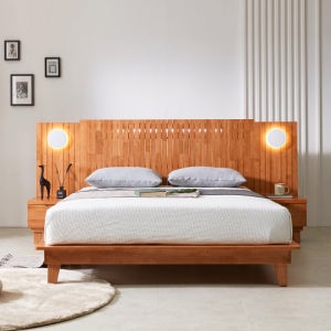 멜버른 원목 평상 저상 호텔형 침대프레임 슈퍼싱글 퀸 킹