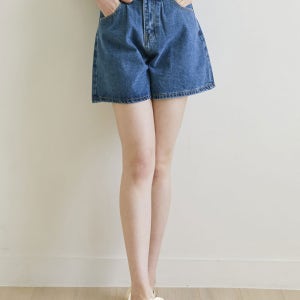 [슬로우롤리] [7차] Flare denim short pants_4 Colors