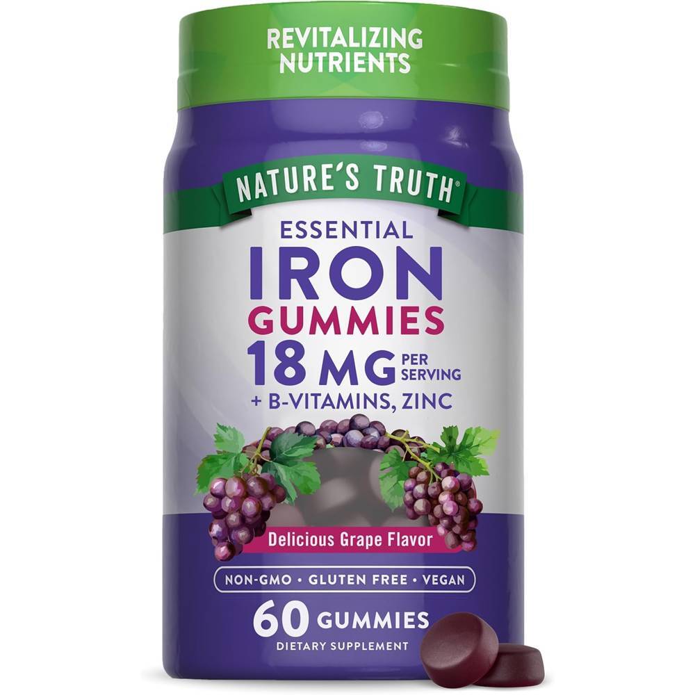 Natures Truth <b>네이처스 트루</b> 철분 18mg 60구미  1개  60정