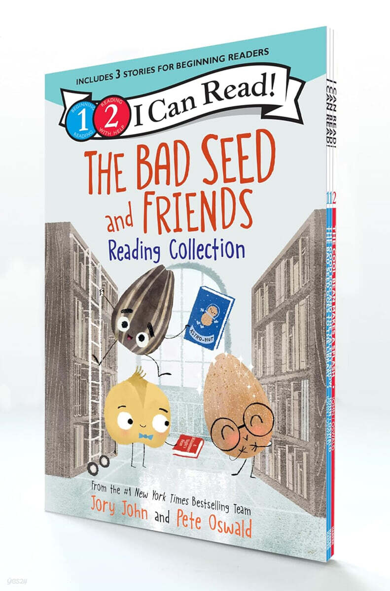 [I Can Read] The Food Group: The Bad Seed and Friends Reading Collection 3-Book Slipcase (Bad Seed Goes to the Library, Good Egg and the Talent Show, Cool Bean Makes a Splash)