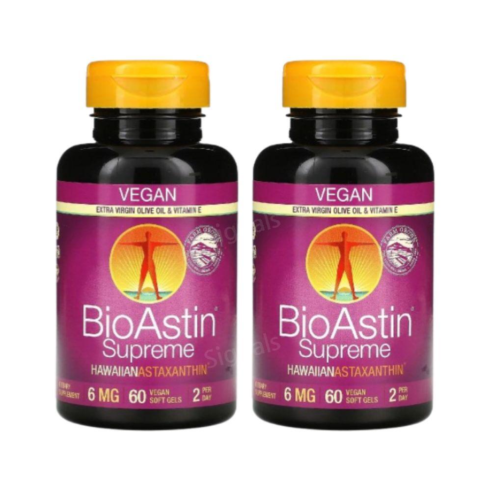 뉴트렉스하와이 아스타잔틴 <b>바이오아스틴 6mg</b> 60소프트젤 2개 Astaxanthin  60정