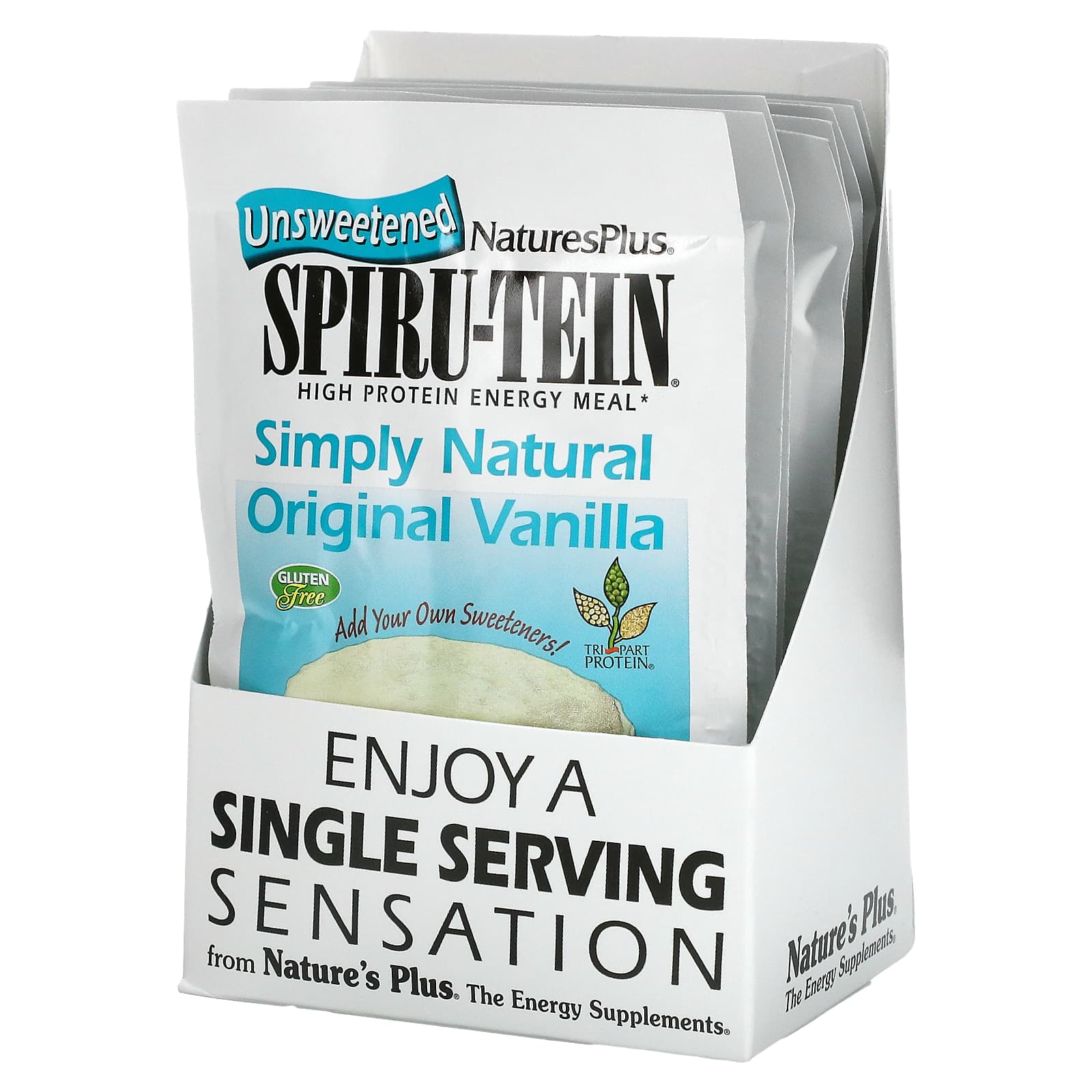 네이쳐스플러스 Spiru Tein 하이프로틴 에너지 대용식 바닐라 8팩 팩당 23g 0.8oz  8개