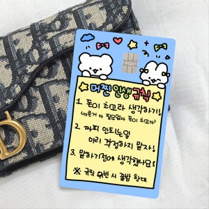 하찮은머찐규칙 카드스티커 카드스킨 카드커버 체크카드, 로로빌리지