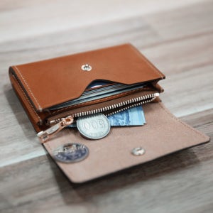 투포켓 지퍼지갑 카멜, CINVOL