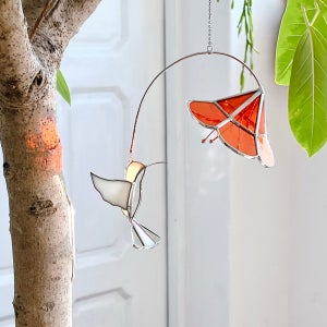 스테인드글라스 꽃과벌새 모빌 썬캐쳐, 쎄알리스