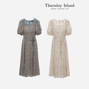 (현대Hmall) [Thursday Island] 배색 레이스 플로럴 원피스(T234MOP247W)