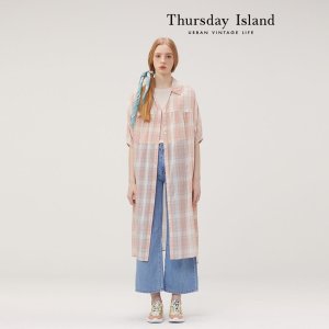 (현대Hmall) [Thursday Island] 체크 로브 원피스(T234MOP646W)