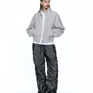 [인사일런스 우먼] 텍스쳐드 울 블루종 LIGHT GREY IW2C4JP16LG