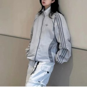 아디다스 2000S 우븐 트랙탑 바람막이 집업 자켓 그레이 투 그레이 쓰리 JP1138