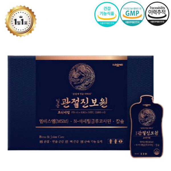 <b>일동제약</b> 약국용 일동 <b>관절</b> 진보원 프리미엄 1박스 MSM 식이유황 글루코사민 칼슘 무릎<b>관절</b>영양제