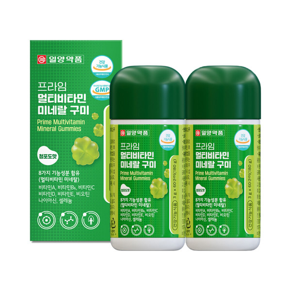 일양약품 일양약품 프라임 <b>멀티</b>비타민 <b>미네랄</b> 구미 60구미 X 2개