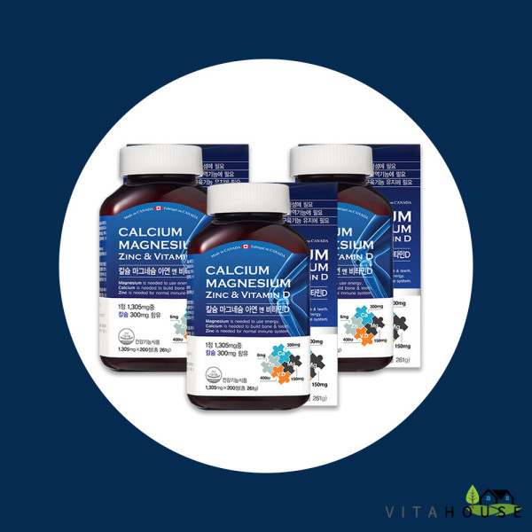 TheRael 더리얼 <b>칼슘</b> 마그네슘 아연 앤 비타민D 1305mg x 200정 3박스 칼마디 산호<b>칼슘</b> 뼈 근육 V