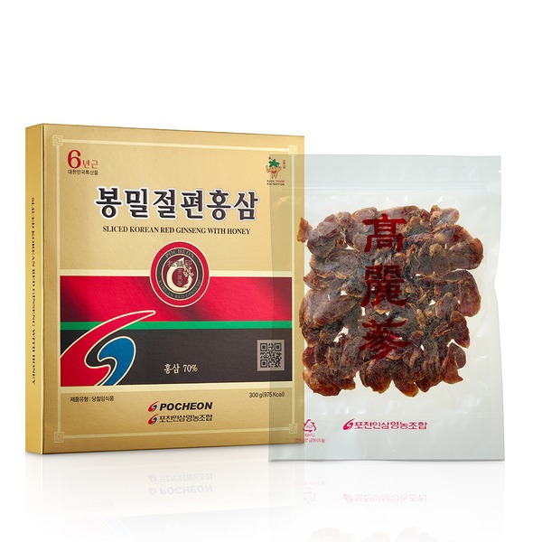 포천인삼영농조합 봉밀절편홍삼300g대용량/홍삼/홍삼절편/6년근
