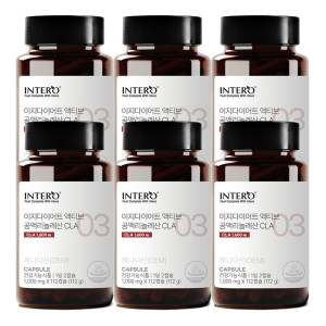 인테로 공액리놀레<b>산 CLA</b> 6개 <b>공액리놀렌산</b> <b>이지다이어트</b> 체지방감소 보조제