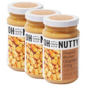 오넛티 오넛티 땅콩버터 오리지널 100% 230g 3통