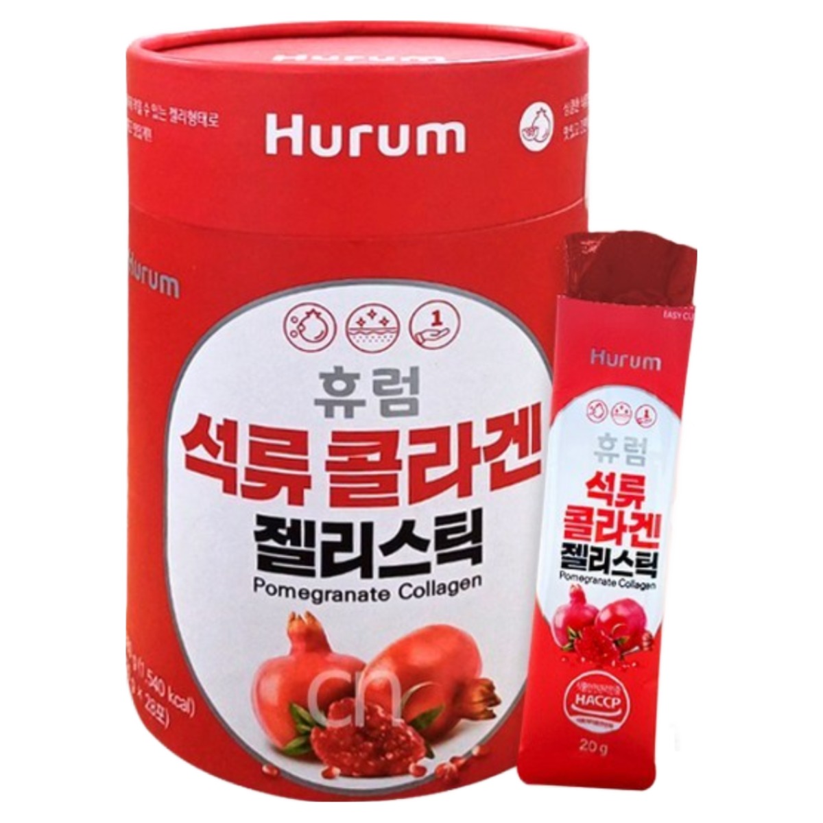 <b>휴럼</b> 석류 콜라겐 젤리스틱 (사은품 마이비데 발란스케어 휴대용)  4개  560g