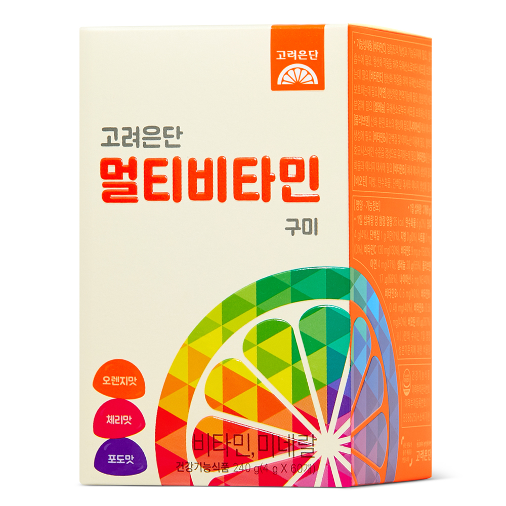 <b>고려은단</b> <b>멀티</b><b>비타민</b> 구미 4g x 60구미, 3개