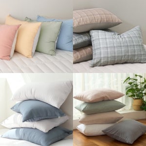 [올리비아데코] 1+1 솔리드 호텔 사계절 베개커버(50X70)