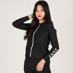 쿠기 여성 비치웨어 벨라인 래쉬집업 KF-O407