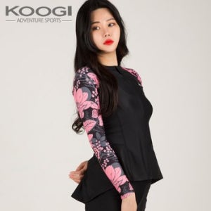 쿠기 여성 비치웨어 테일 래쉬집업 KF-O408