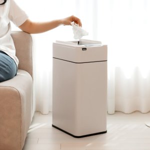 다룸 스마트 자동 센서 대용량 스테인리스 쓰레기통 30L 날개형 종량제 봉투 호환