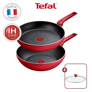 테팔 테팔 인덕션 데일리 엑스퍼트 2종(팬28+웍28)+우드뚜껑28cm