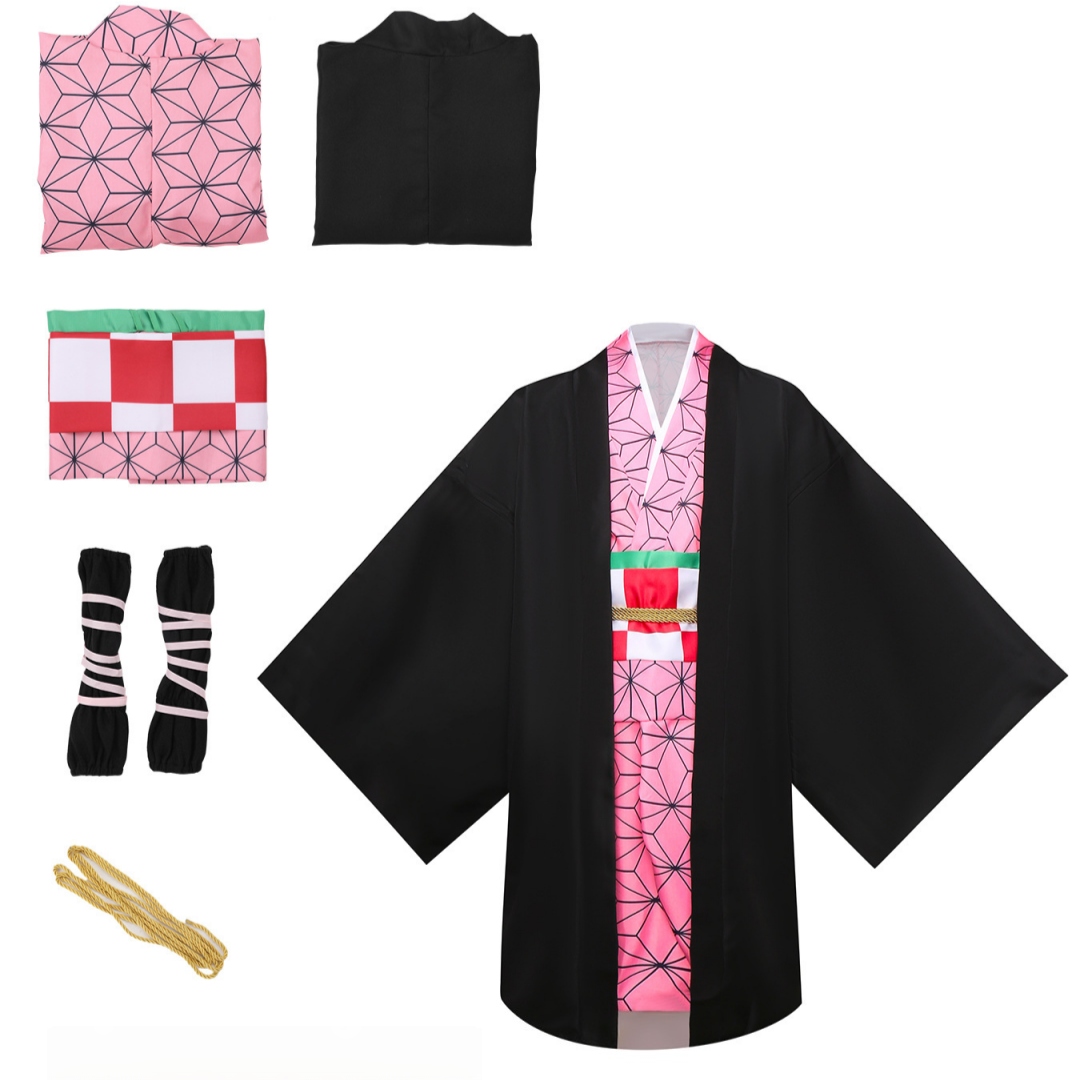 귀칼 코스프레 풀세트 네즈코옷 귀멸의 칼날 코스튬 할로윈 여아 <b>성인</b> 네츠코