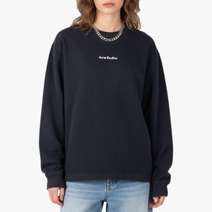 아크네 스튜디오 FW 로고 BOXY 코튼 맨투맨 블랙 CI0169 900