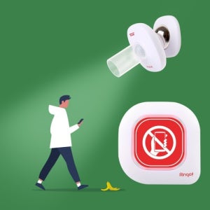 보행중 사고예방 휴대폰 핸드폰 스마트폰 사용금지 음성안내 동작감지 센서벨 세트 GSR-302C, GPT-200C