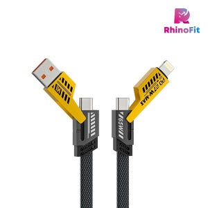 라이노핏 4 in 1 65W 고속충전 플랫 케이블