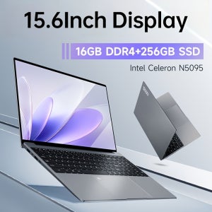 스럭시 노트북 16GB LPDDR4 RAM 및 256GB SSD, 인텔 셀러론 N5095 프로세서 최대 2.9GHz 쿼드 코어, 1920x1080 IPS 디스플레이, 내장 카메라,
