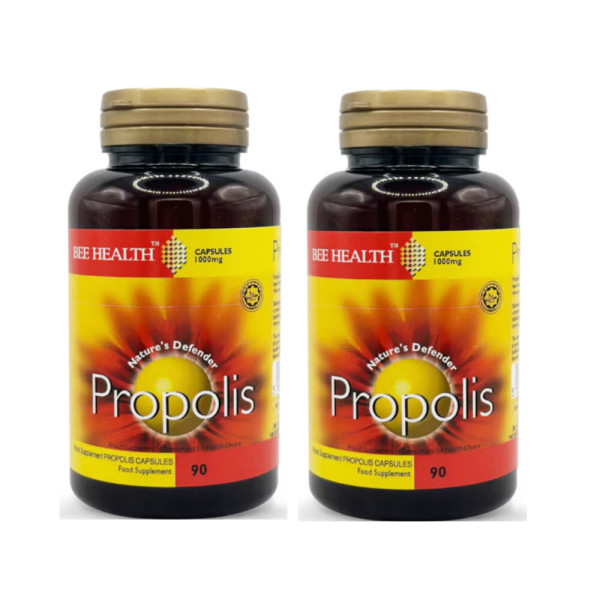 Bee Health Propolis <b>프로폴리스</b> 1000mg 90캡슐 x2통 바이오<b>플라보노이드</b> 영국 <b>비헬스</b> 직배송