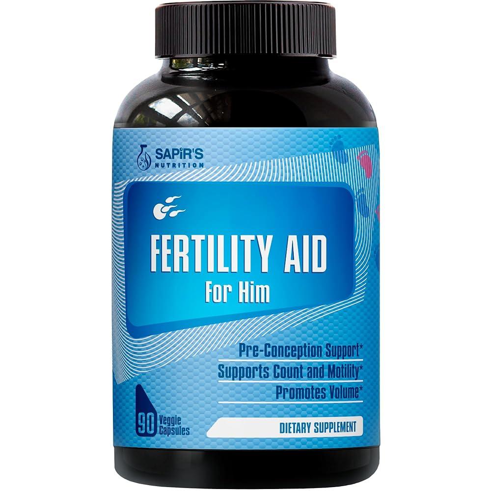 Sapir’s Nutrition 남성 불임 보충제 - Pre-Conception for Him Boost <b>정자</b> 수 <b>운동성</b> 활성제 및 강도 남성용 보충제 아연 엽산 비타민  1개