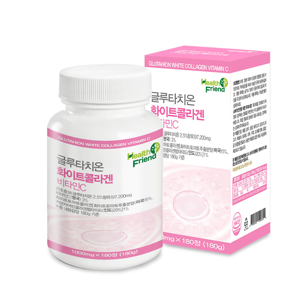 헬스프랜드 글루타치온 화이트 콜라겐 비타민C 1000mg x 180정, 1개