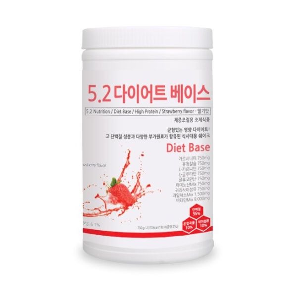 5.2 <b>다이어트</b>베이스 750g 딸기맛 쉐이커포함  1개