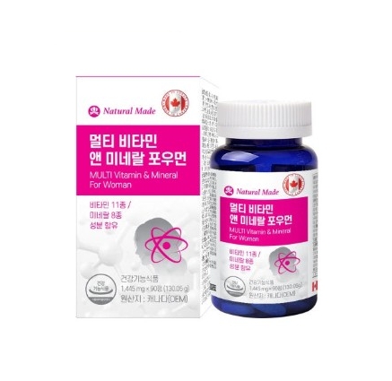 <b>네츄럴메이드</b> 멀티비타민 앤 미네랄 포우먼 1445mg x 90정, 1개