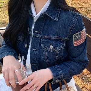 폴로 랄프로렌 보이즈 플래그 데님 트러커 청자켓 성인 여성용